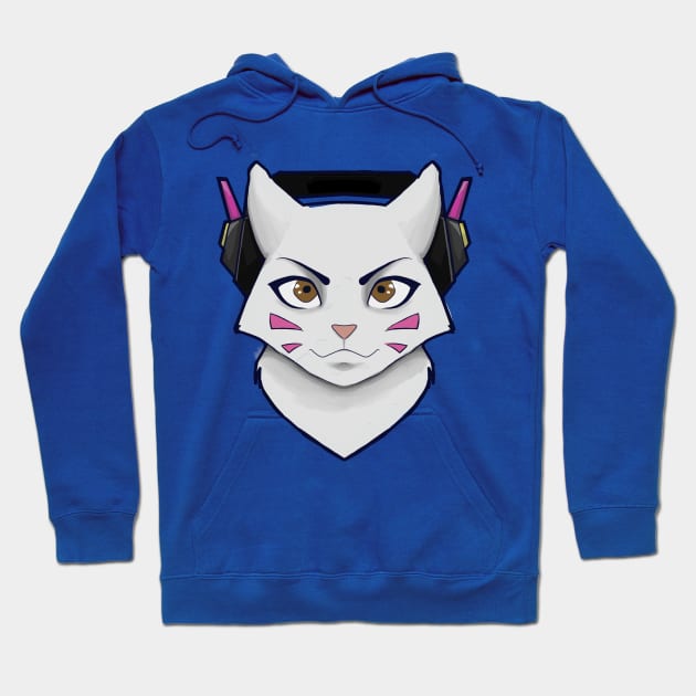 D.va Kitty face Hoodie by AthanRoa